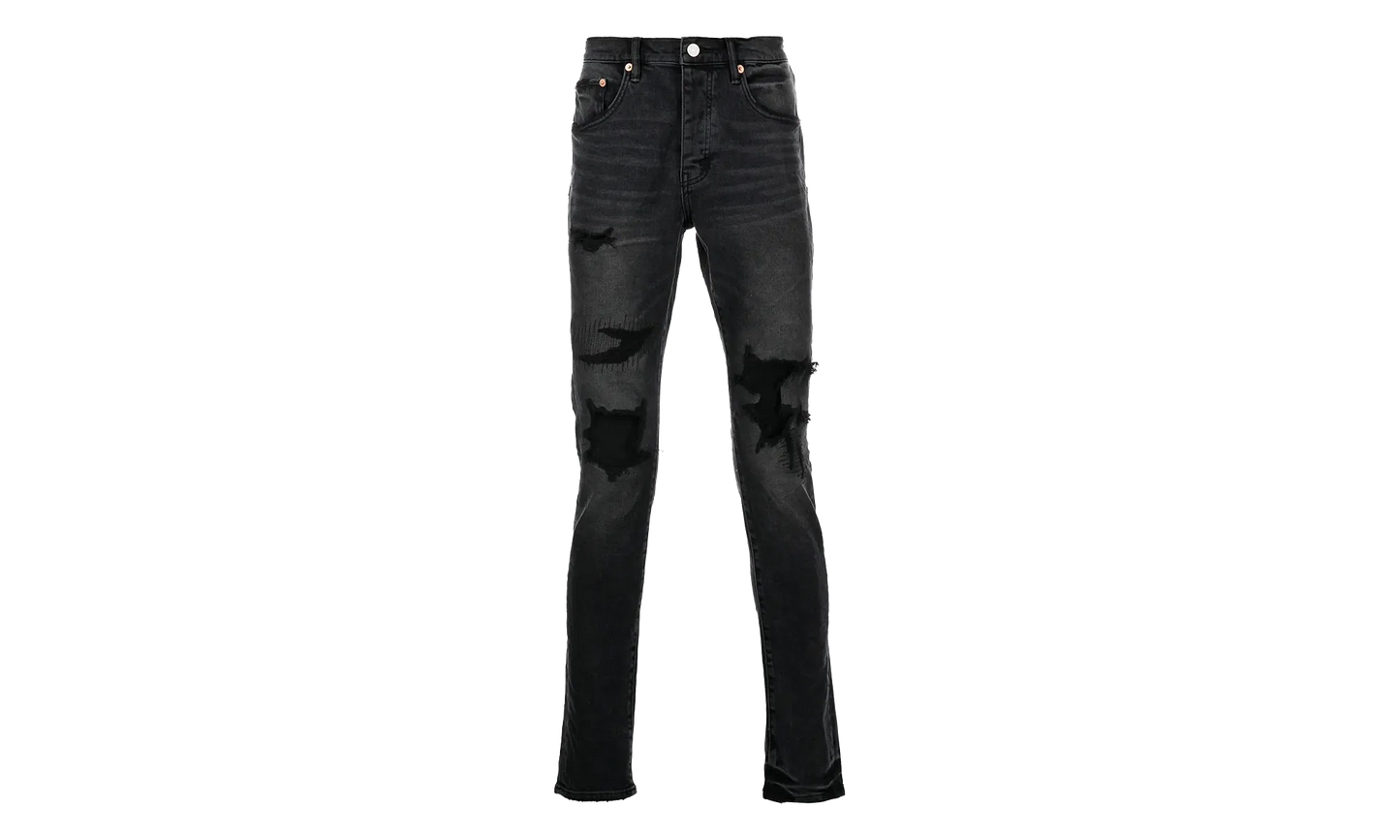 P001 Distress Jeans "Worn Black" P001 WBDI222