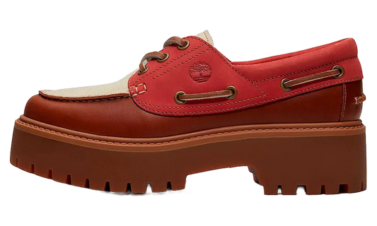 Stone Street Platform Boat WMNS "Rust Full-Grain / Medium Red" TB0A2GVFAFU