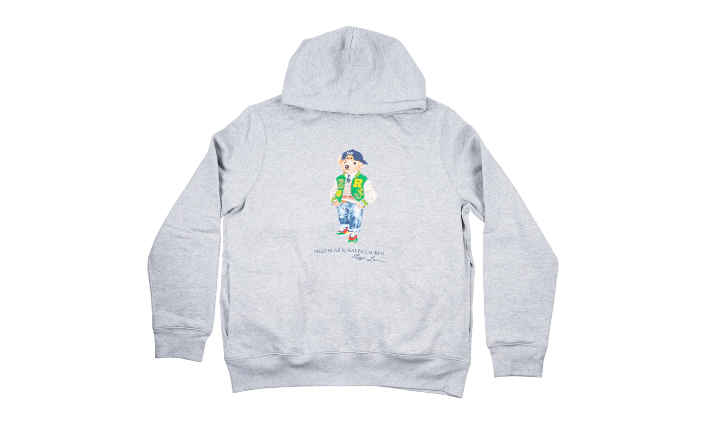 Letterman Bear Fleece Hoodie "Grey" 710953719001