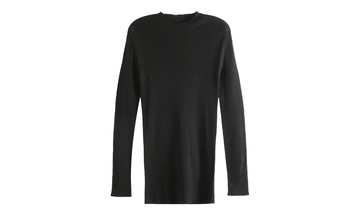 Ribbed Round Neck Top "Black" RU01F2637 RIBM 09