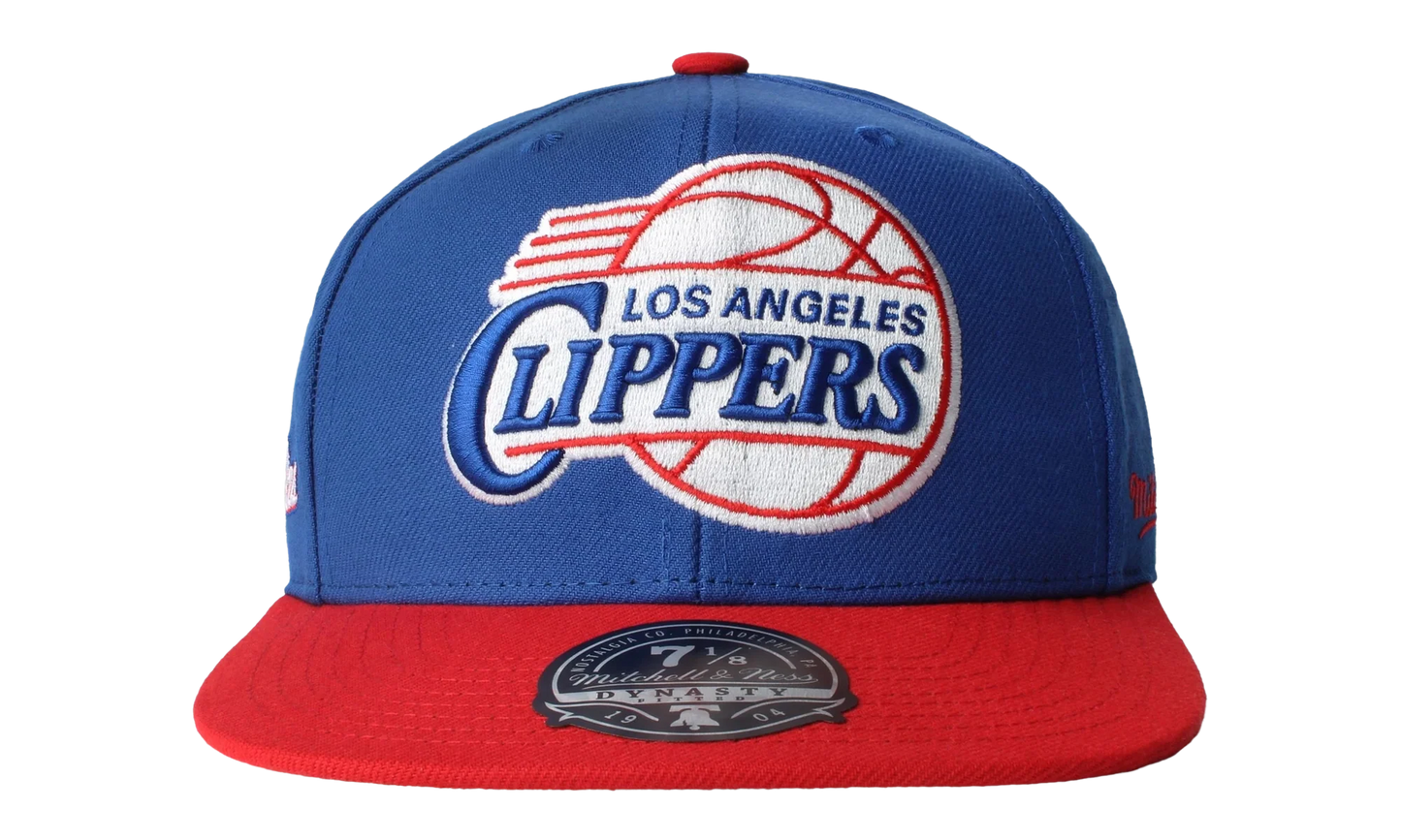 NBA Hardwood Classics Core Side Fitted Cap "Los Angeles Clippers - Royal Red" 6HSFDX21137 LACRYRD