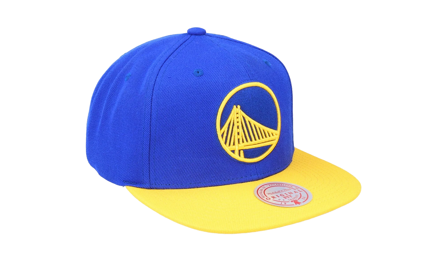 NBA Team 2 Tone 2.0 Snapback Cap "Golden State Warriors - Royal / Yellow" HHSS3264 GSWYYPPPRYYW