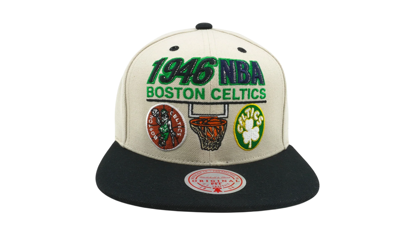 NBA Hardwood Classics First Of Many Snapback Cap "Boston Celtics - Off White" HHSS6330 BCEYYPPPOFWH