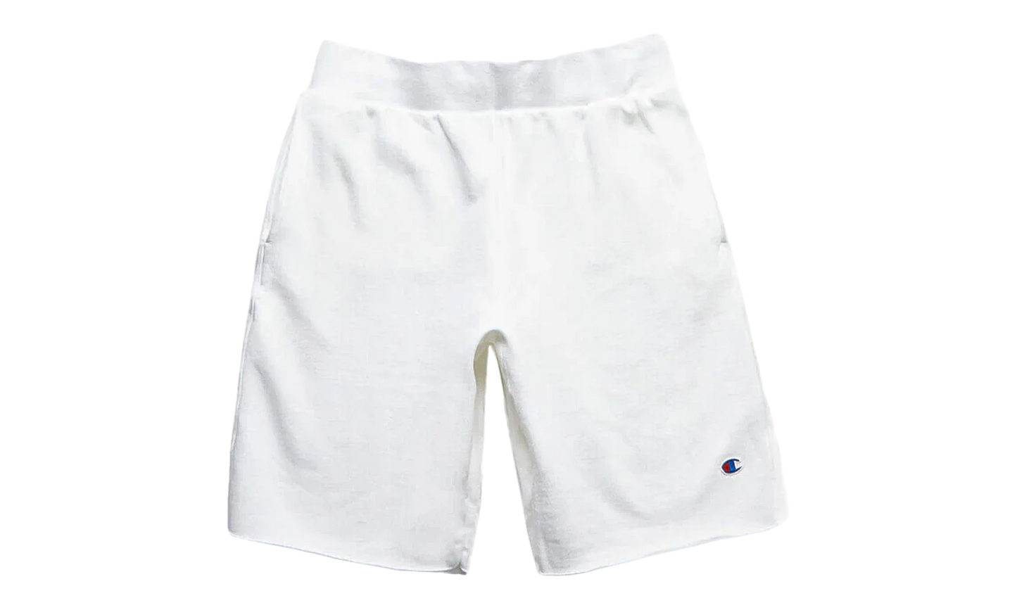 C-Life Reverse Weave Cut Off Shorts "White" 89597 045