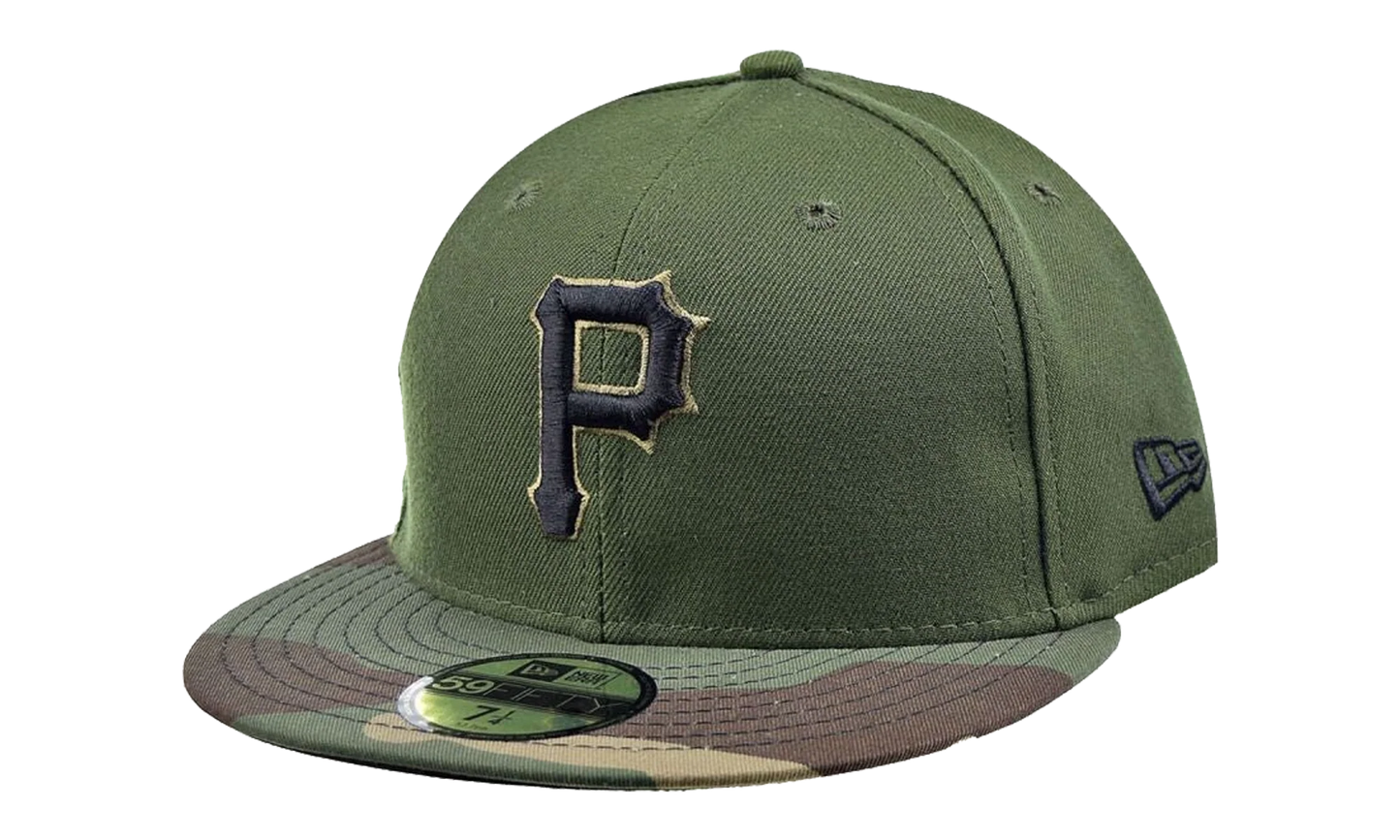 59FIFTY Pittsburgh Pirates Fitted Hat "Olive Camo" 70413903