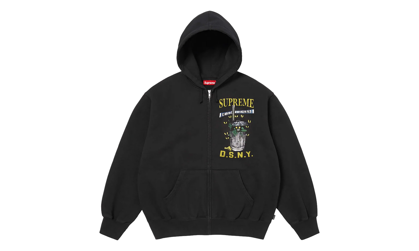 DSNY Zip Up Hooded Sweatshirt "SS26 - Black" SU27113