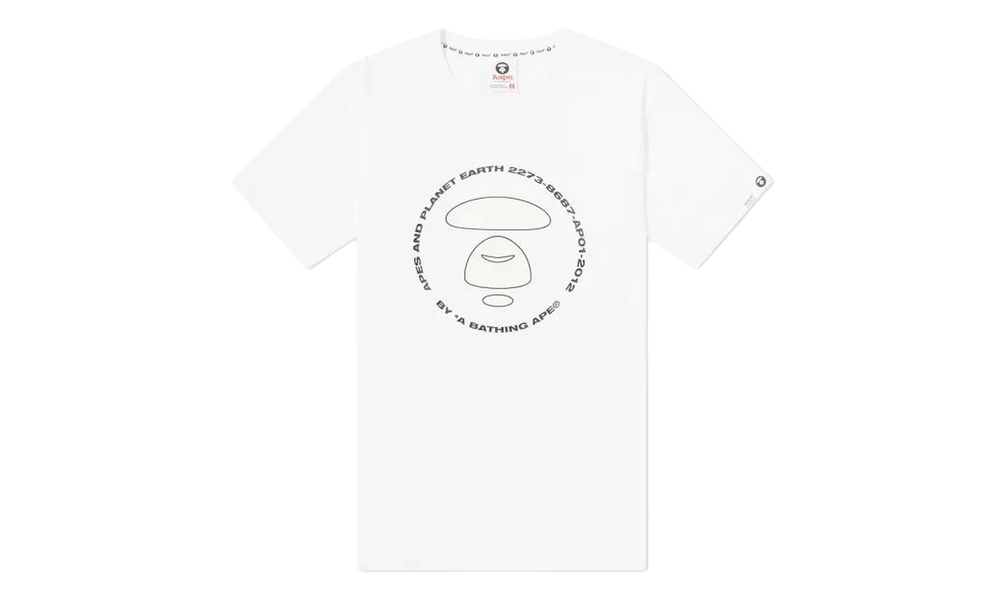 AAPE Planet Earth Logo T-Shirt "White" BZNLT63GL