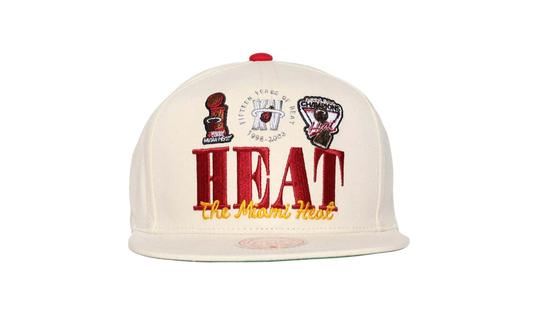 NBA Hardwood Classics Reframe Retro Snapback Cap "Miami Heat - Off White" HHSS5136 MHEYYPPPOFWH