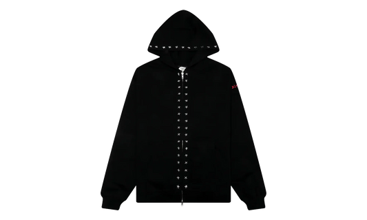 Dane Studded Full Zip Hoodie "Zero - Black" P26SPZ002-BLK