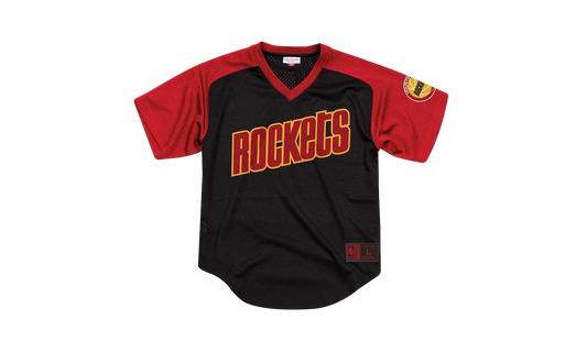 NBA Final Seconds Mesh V-Neck Shirt "Houston Rockets - Black" BA87OQ HRO K JXZ