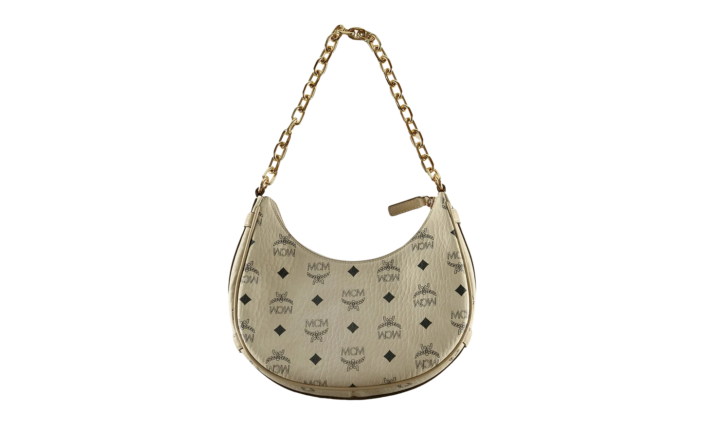 Aren Vi Hobo Bag "BEIGE/BLACK - Small" MWHFATA02 BEIGEBLACK