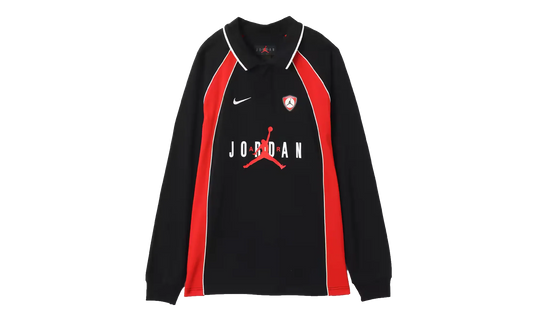Jordan Flight Long Sleeve Polo Jersey "Black / University Red" IF1915 010