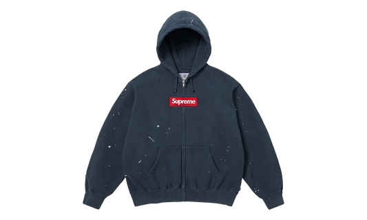MM6 Maison Margiela Box Logo Zip Up Sweatshirt "SS26 - Navy" SU27170