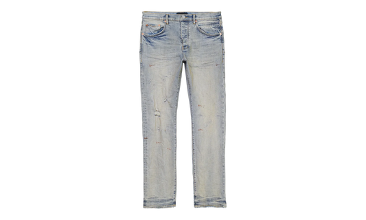 OIL REPAIR SLIM STRAIGHT SKINNY JEANS "Super Light Indigo" P011 SORS123