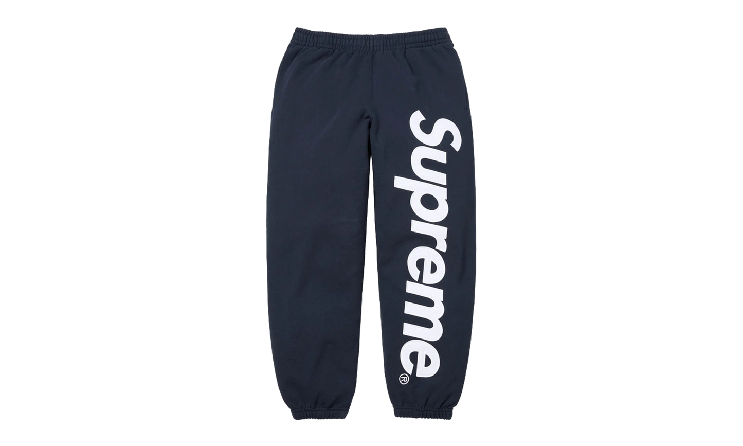 Satin Appliqué Sweatpant "SS26 - Navy" SU27516