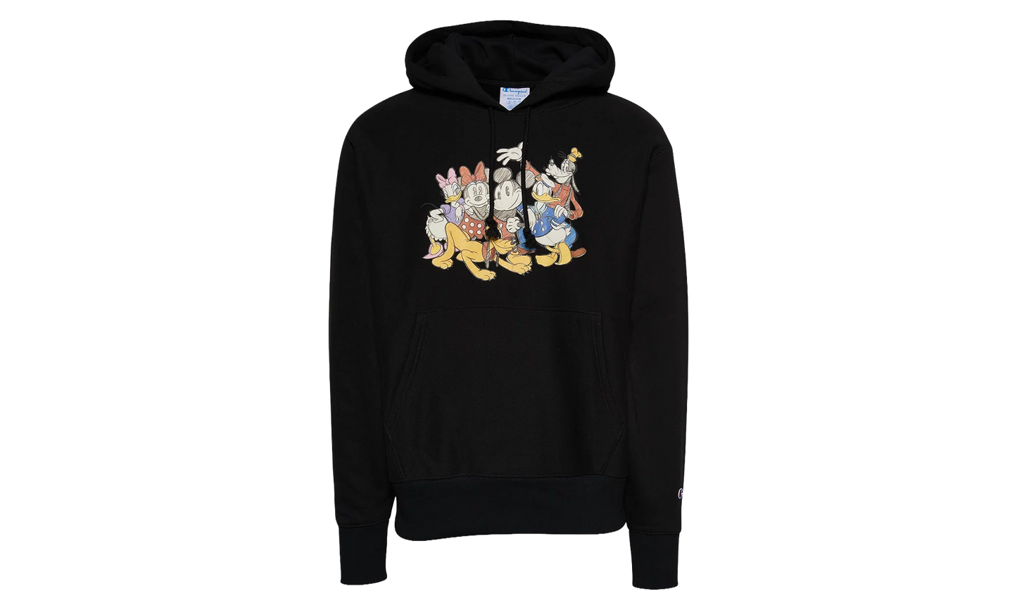 Disney Reverse Weave Hoodie "Mickey & Friends - Black" S2974 592159003