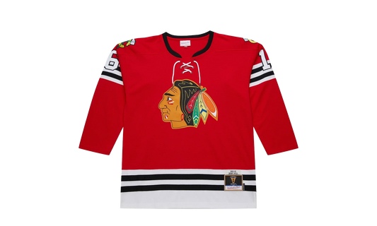 NHL Bobby Hull Dark Jersey "1960 Chicago Blackhawks - Scarlet" JY9065 CBHSCAR