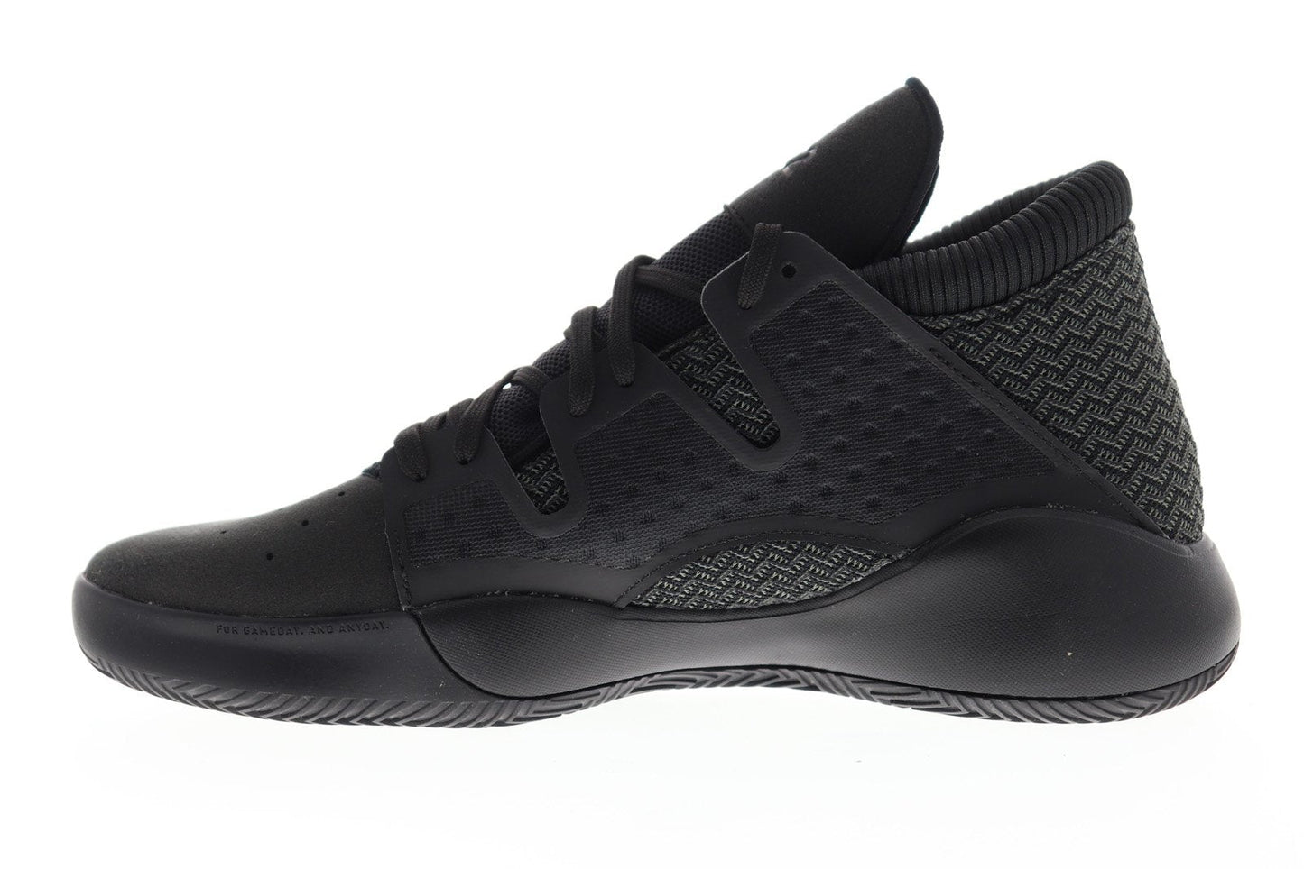 Pro Vision BB9303 Mens Black Canvas Mid Top Athletic Gym Basketball Shoes