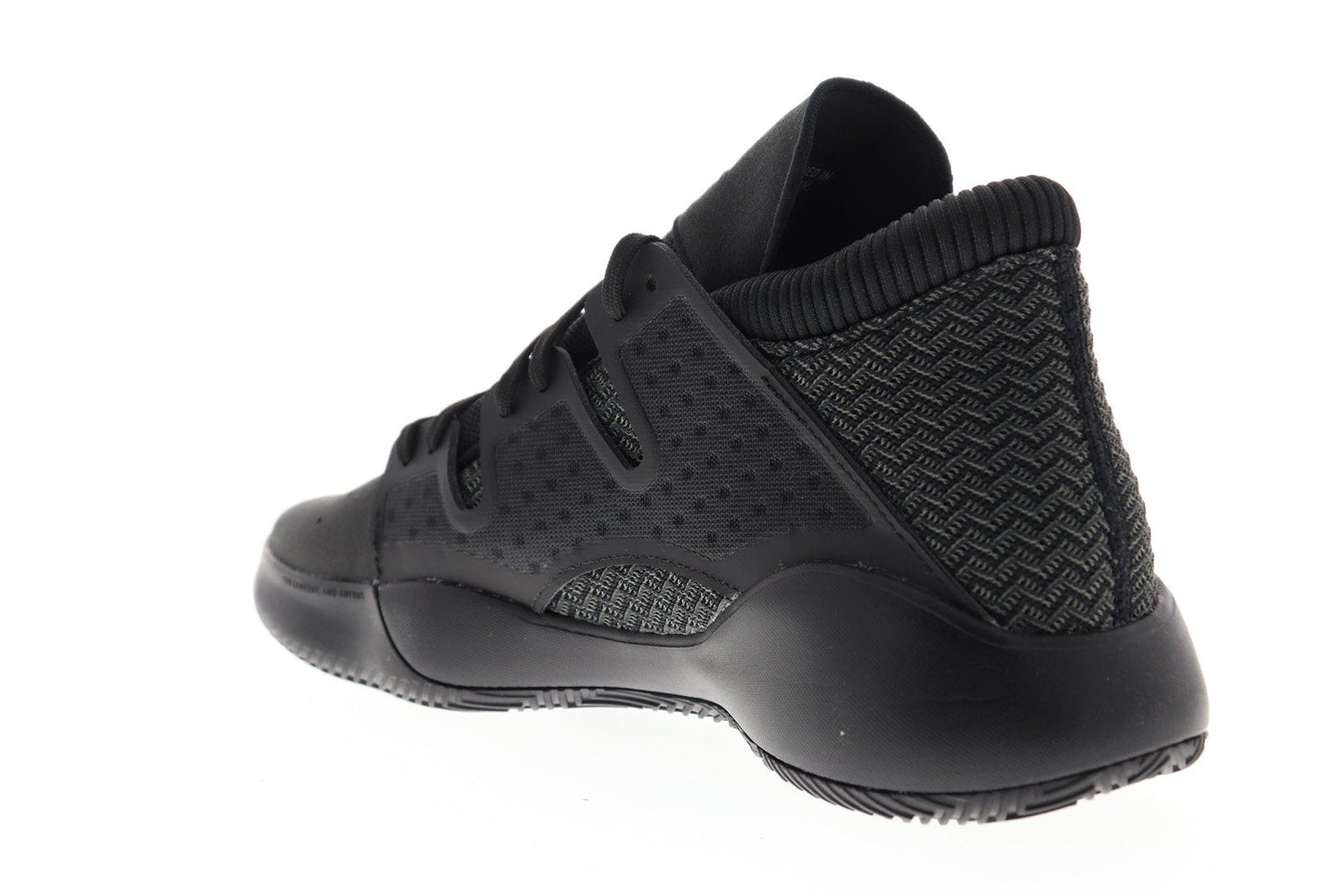 Pro Vision BB9303 Mens Black Canvas Mid Top Athletic Gym Basketball Shoes