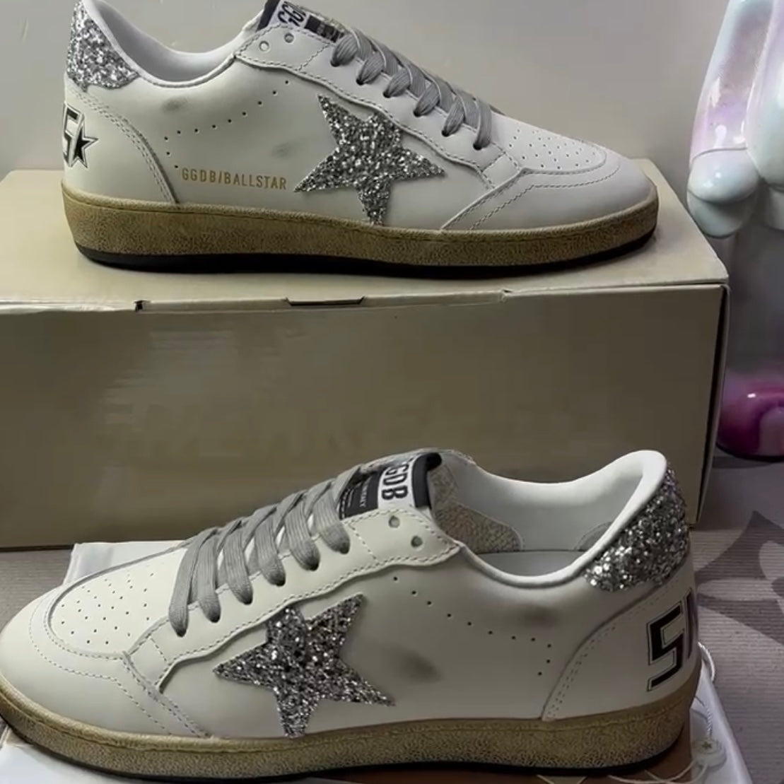 Ball Star White Silver Glitter (Women's)