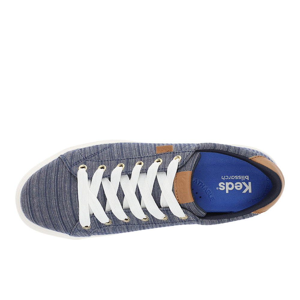 Park Stripe Chambray Lace Up Sneakers
