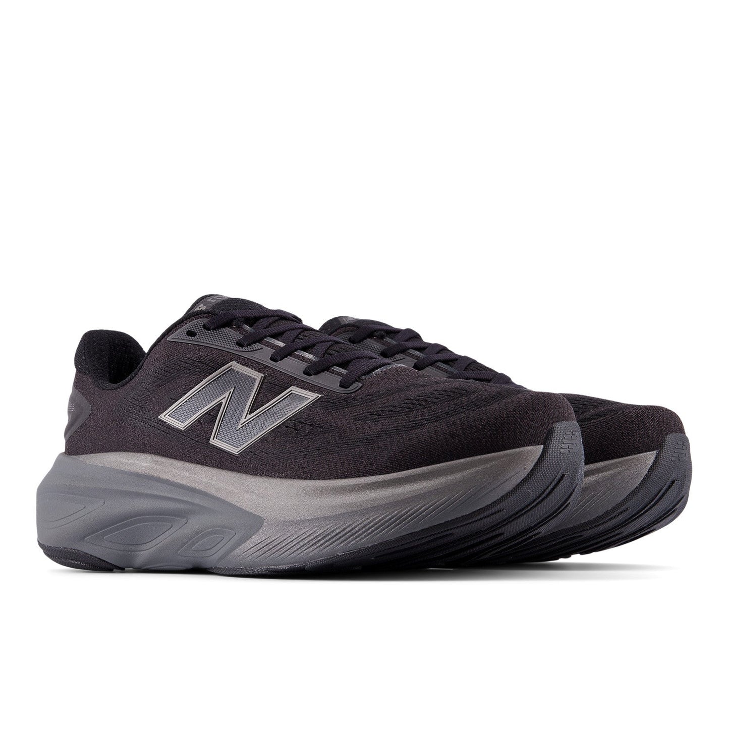 Men's Fresh Foam X More v6 in Black with Castlerock and Black Metallic