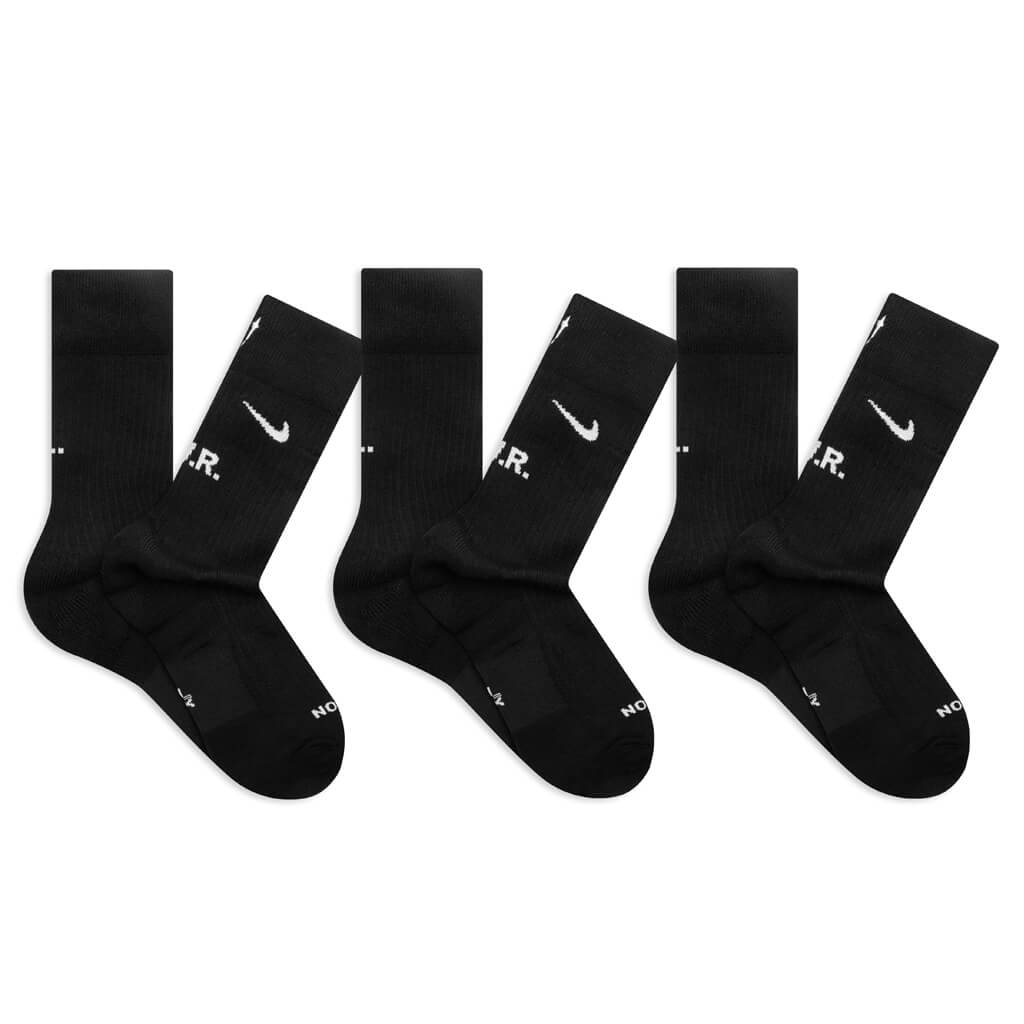 NOCTA Crew Socks (3 Pairs) - Black/White