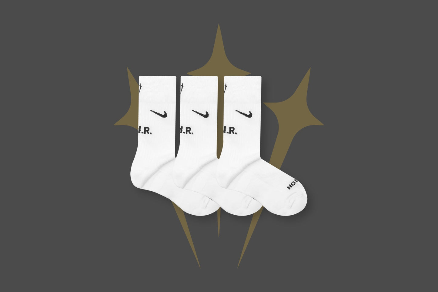 NOCTA Crew Socks - White/Black