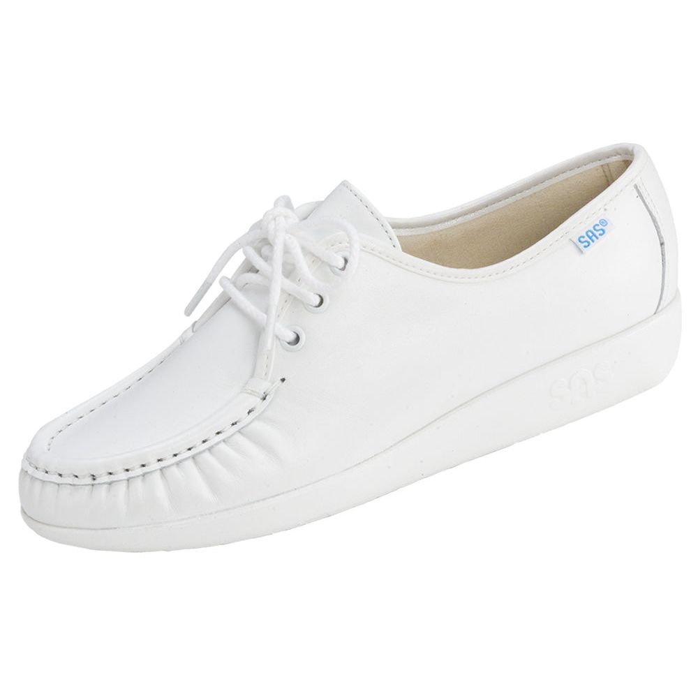 Women's Siesta Lace Up Loafer in White