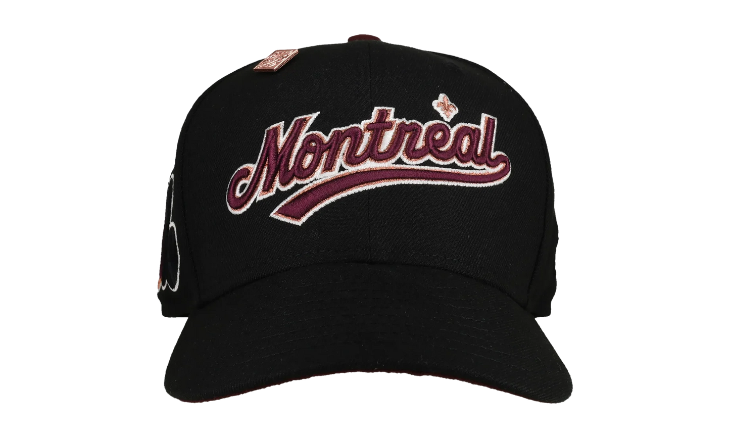 59FIFTY Montreal Expos Script Fitted Hat "Black / Maroon" NE169