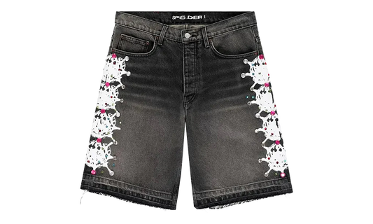 WEB STONE DENIM SHORTS "Black Wash" SP5der96