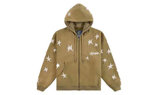 Patchwork Washed Hoodie "Green" KS004