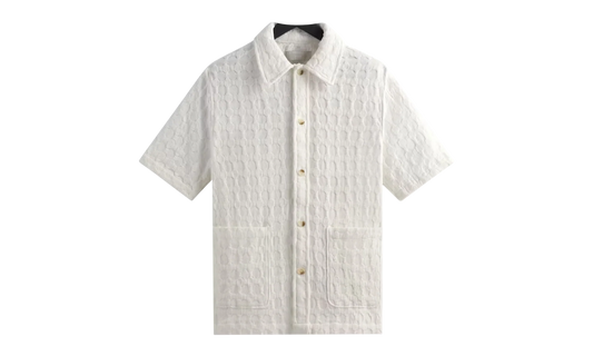 Honeycomb Dobby Boxy Collared Overshirt "White" KITH25