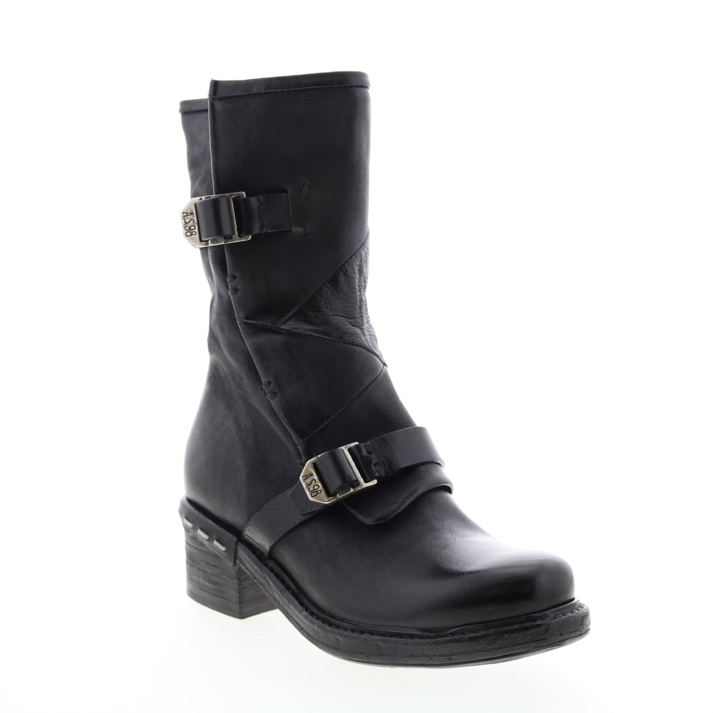 Norm A52203-101 Womens Black Leather Zipper Casual Dress Boots