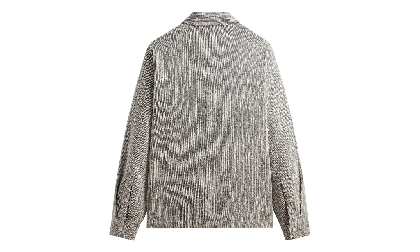 Slub Boucie Boxy Collared Overshirt "Ink Navy" KHM031816 432