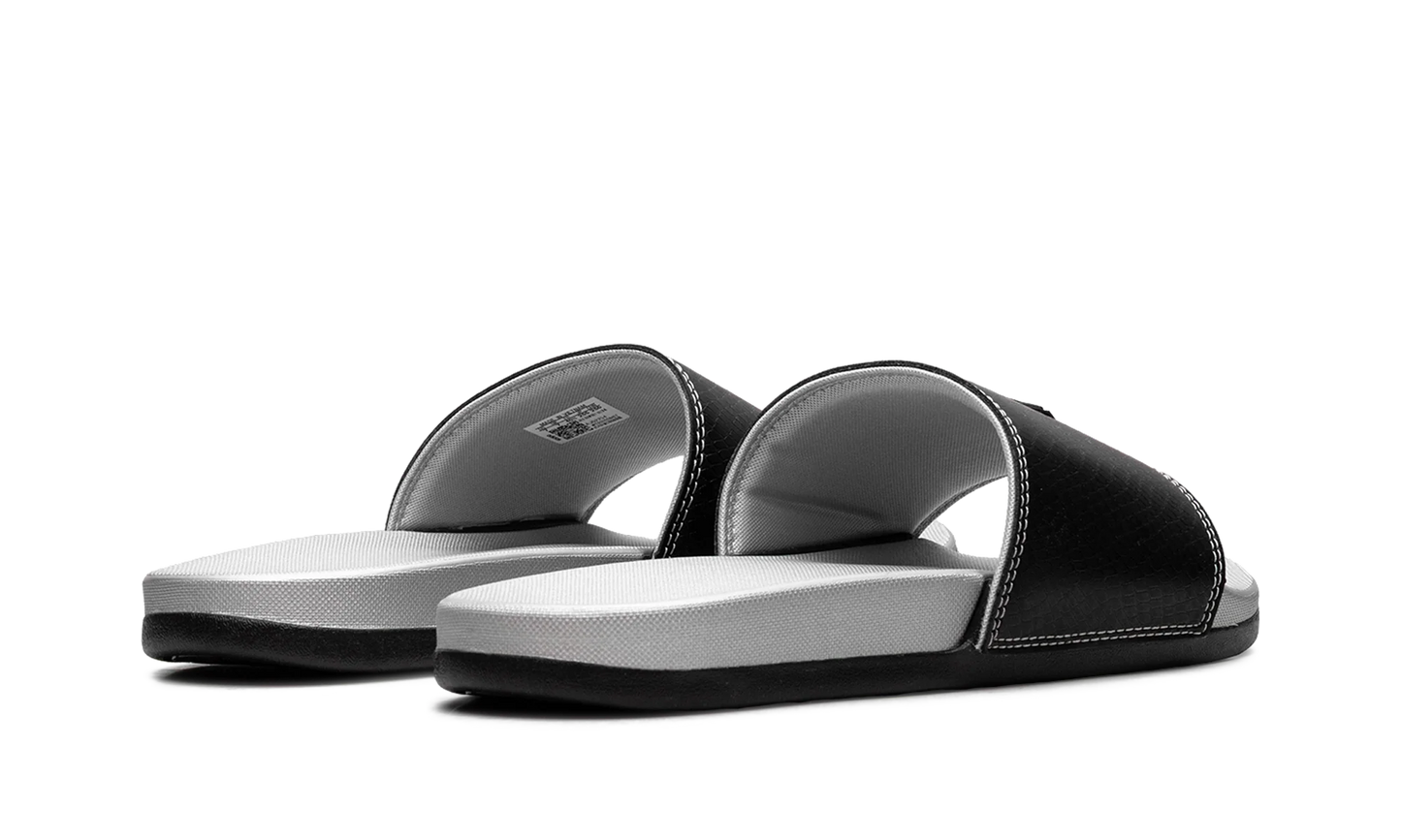 Adilette Comfort Slides "Core Black Silver Metallic" JQ2254