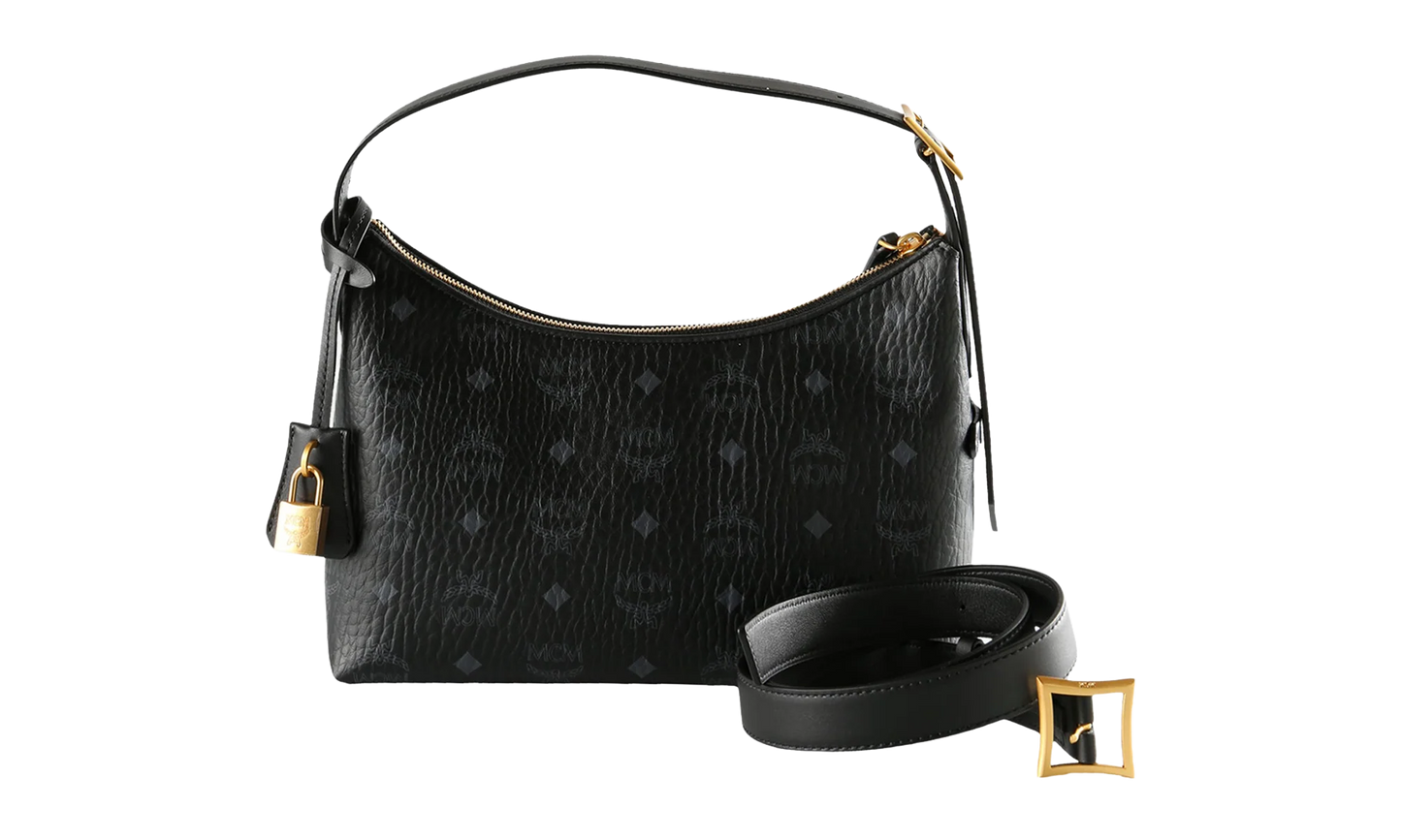 Small Aren Hobo in Visetos "Black" MWHESTA01BK001