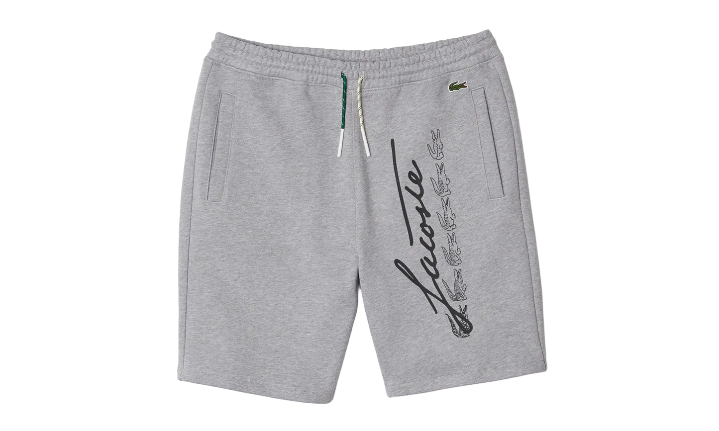 Signature Print Cotton Fleece Shorts "Grey Chine / Black" GH2640 4JV
