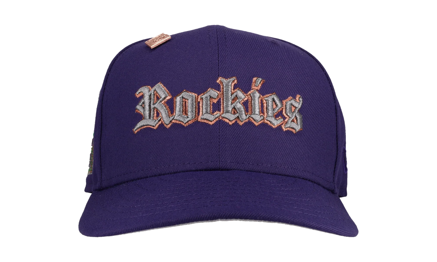 59FIFTY Colorado Rockies Old English 1995 Coors Field Fitted Hat "Purple" NE102