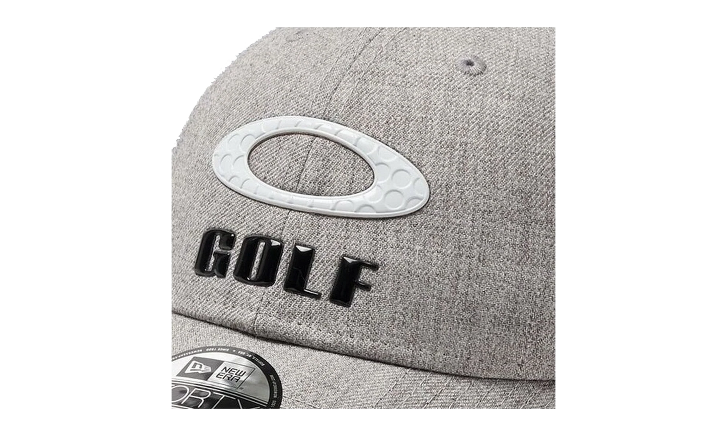 9FORTY OAKLEY x New Era Heather New Era Stripe Golf Snapback Hat "Athletic Heather Grey" 912145LDS 24G