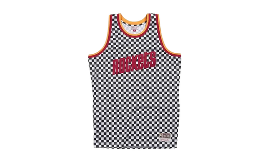 NBA Checked Swingman Jersey "Houston Rockets - Black / White" BA8A45 HRO W MYM