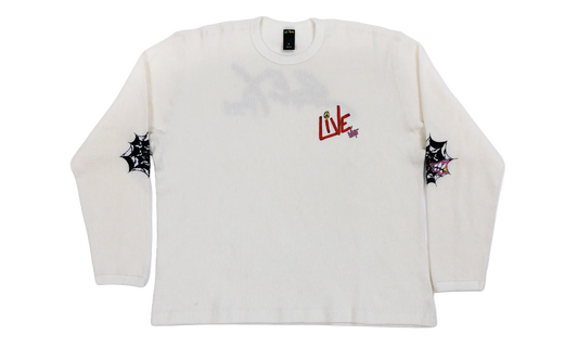 Live Sex Records long sleeve thermal "White" MB19