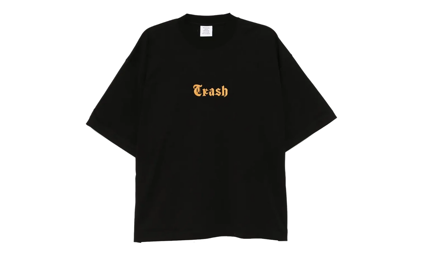 Trash Embroidered Regular T-shirt "Black" UH76TR540B BLAC