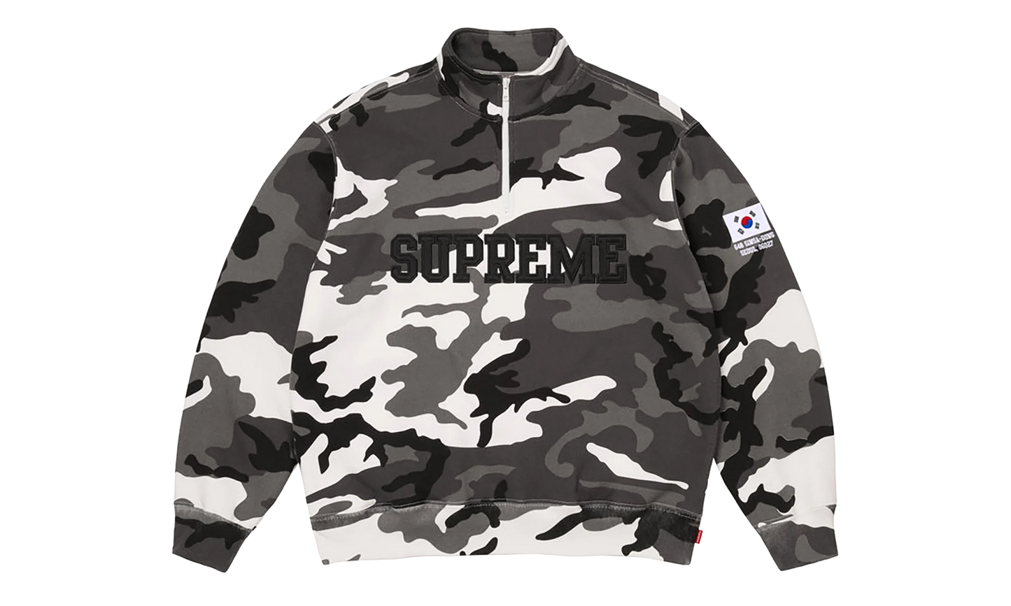 Shop Flag Half Zip Pullover "SS26 - Snow Camo - Seoul" SU27015