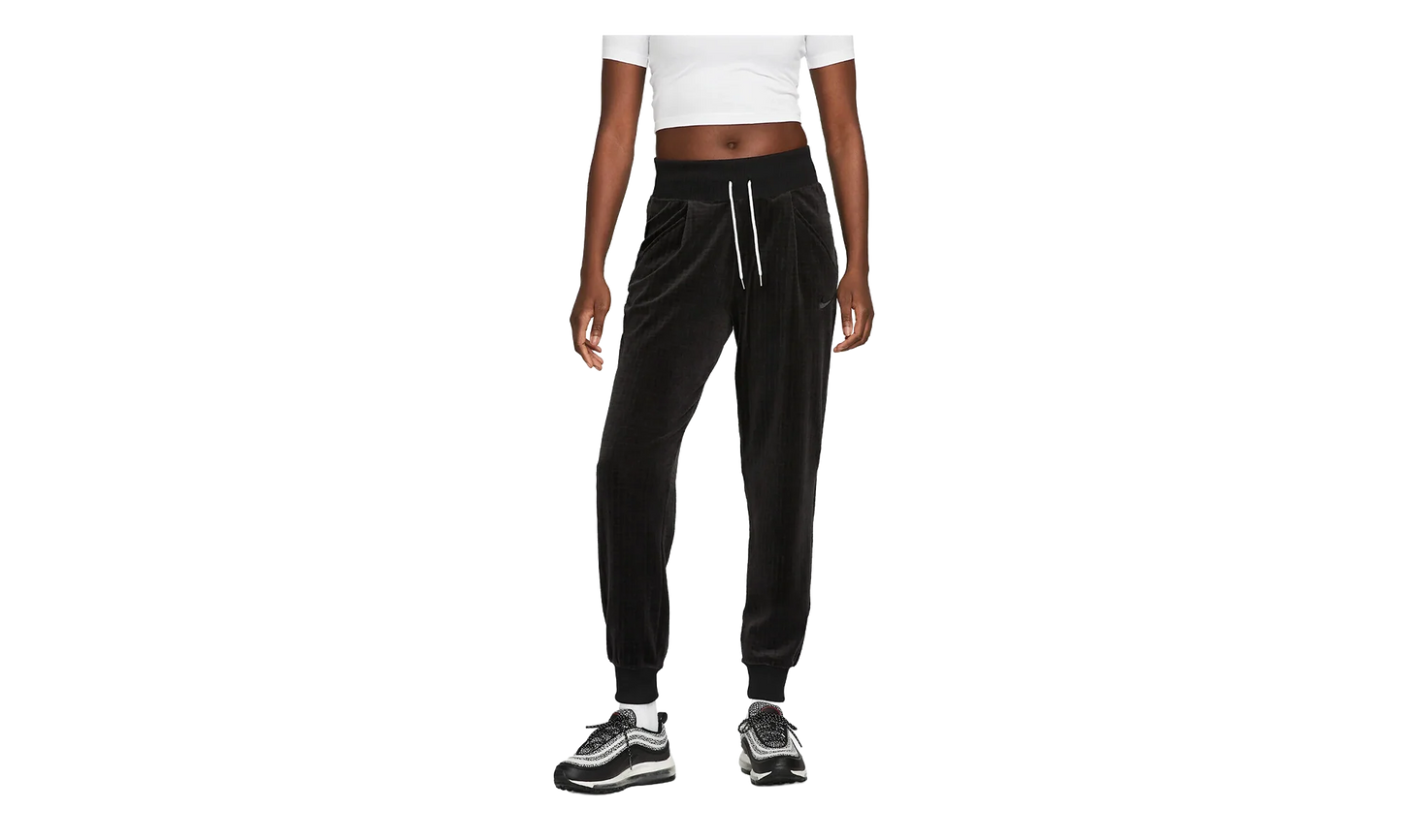 Sportswear High-waisted Velour Joggers WMNS "Black / Anthracite" DV7820 010
