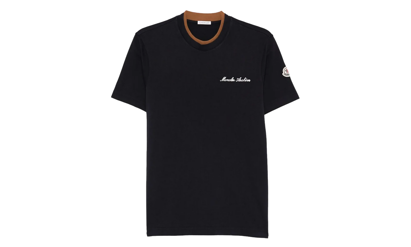 Crew Neck Short Sleeve T-Shirt "Navy Blue" MON56