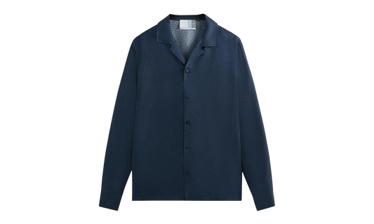 Monogram Silk Long-Sleeve Thompson Camp Shirt "Nocturnal" KHM031515 413