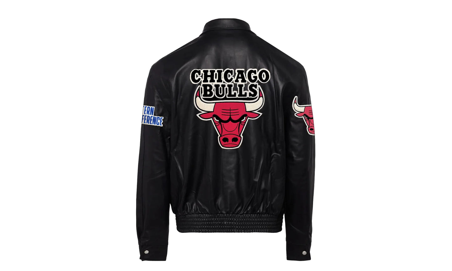 Chicago Bulls Full Leather Jacket Black AR "Black" NBA CHI BUL 105
