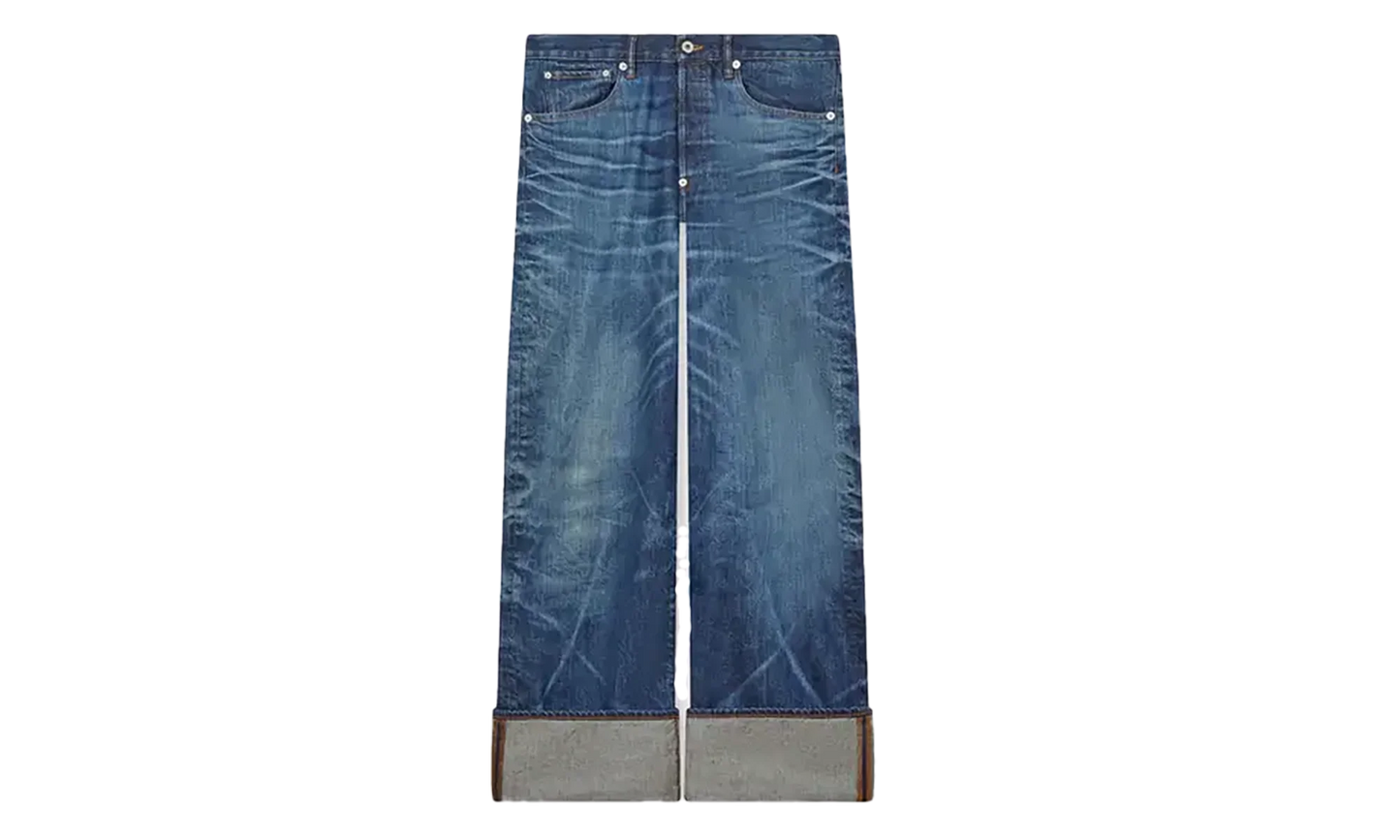 Turn Up Wide Fit Jeans "Stone Blue" FF65DP4216I7DY