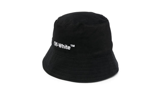 Helvetica Bucket Hat "Black" OWLB021C99FAB11001